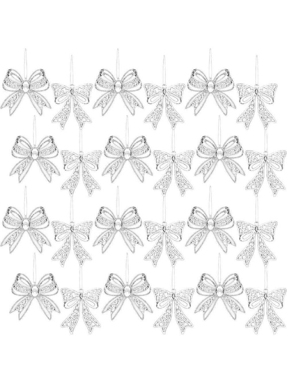 Syhood 100 Pcs Crystal Christmas Tree Ornaments, Bows